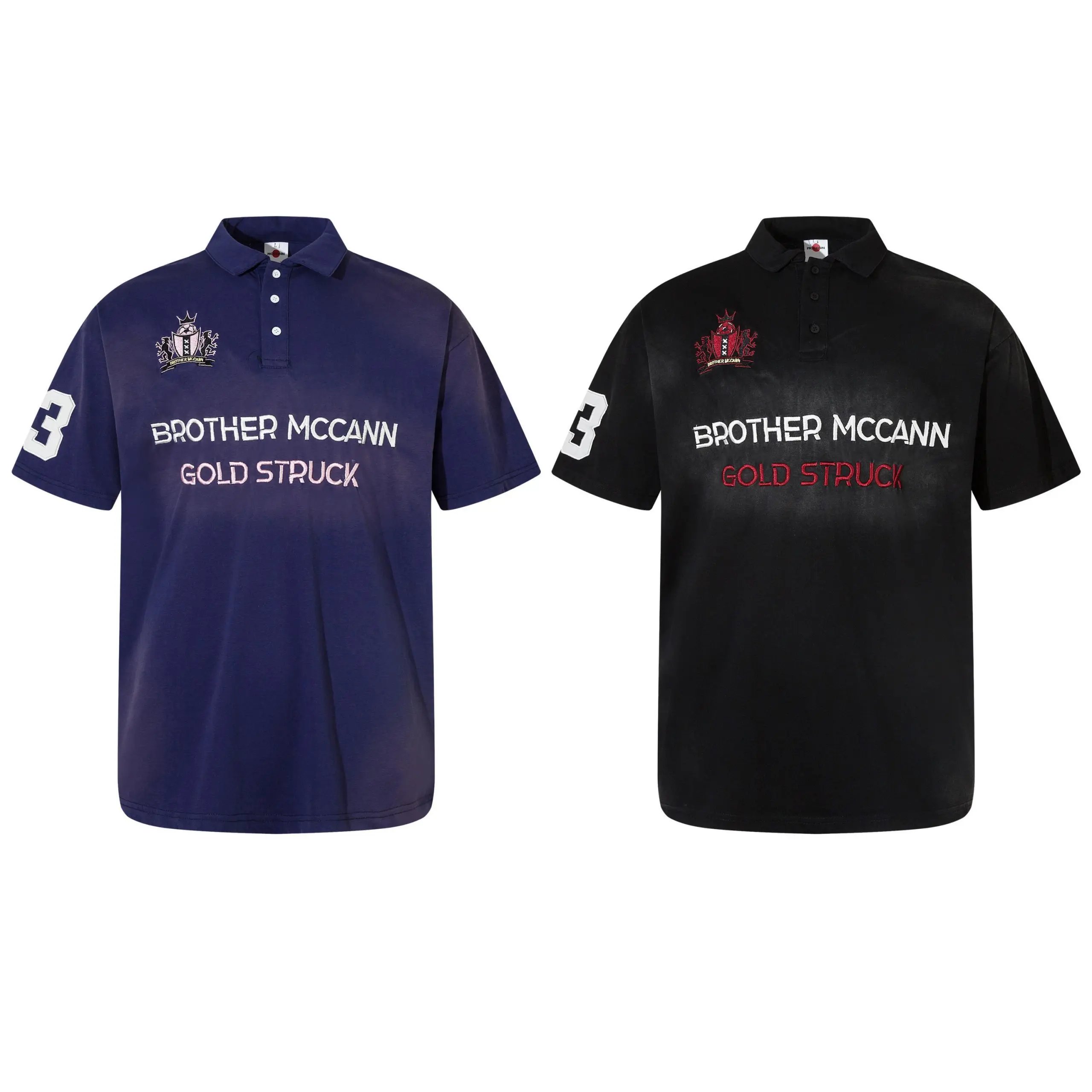 High quality American sports retro style stand up collar short sleeved shirt