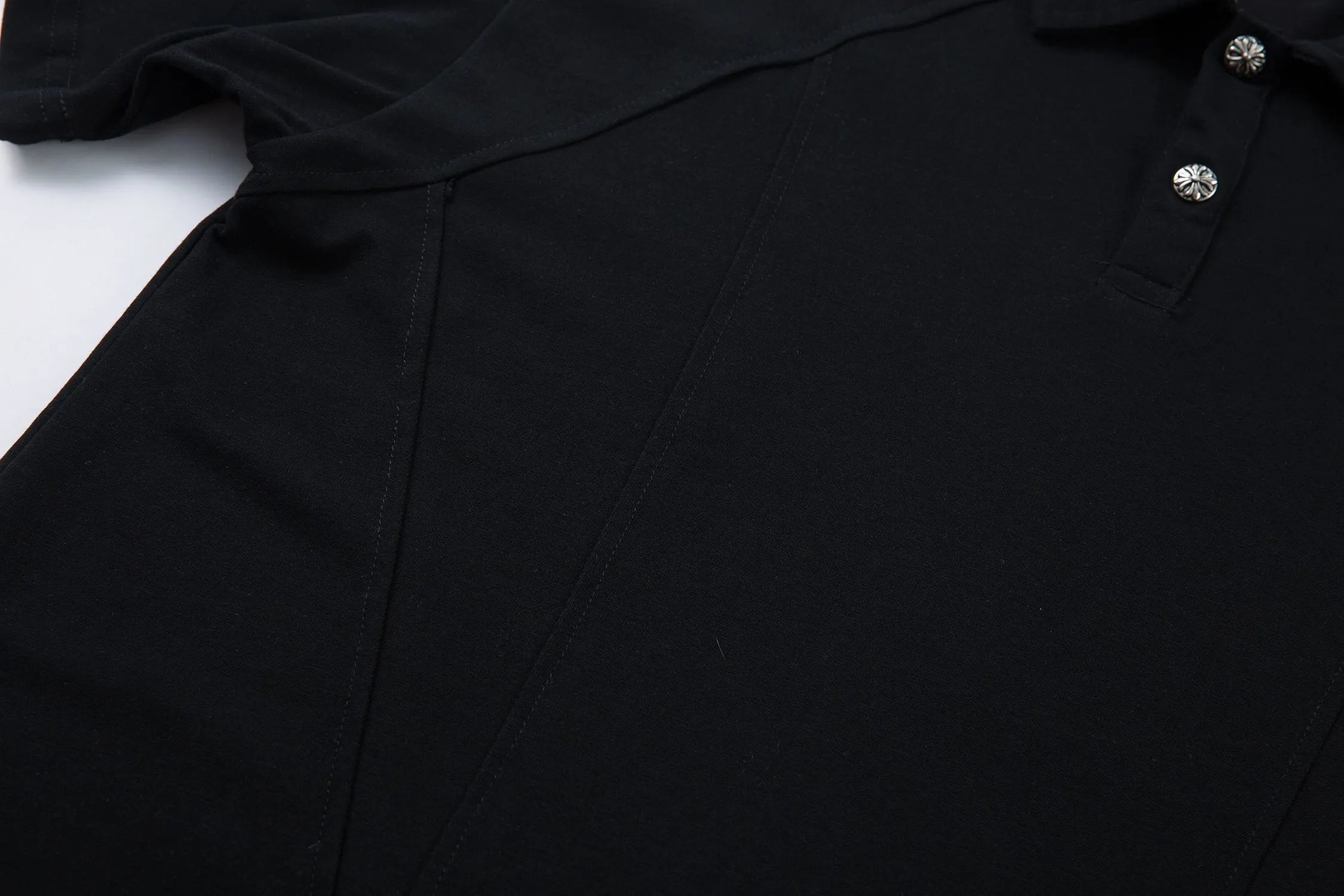High quality American sports retro style stand up collar short sleeved shirt