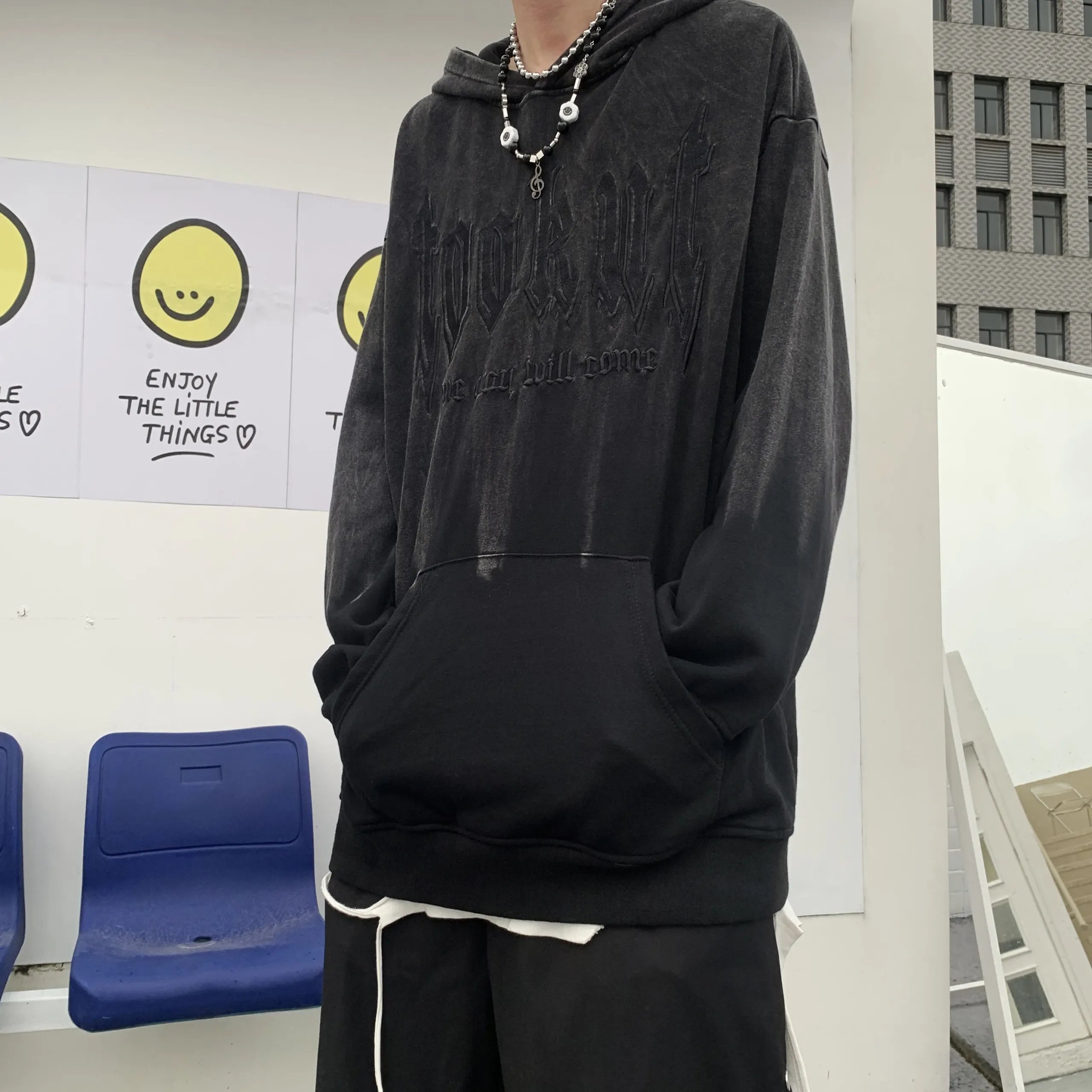 高质量个性街头连帽卫衣