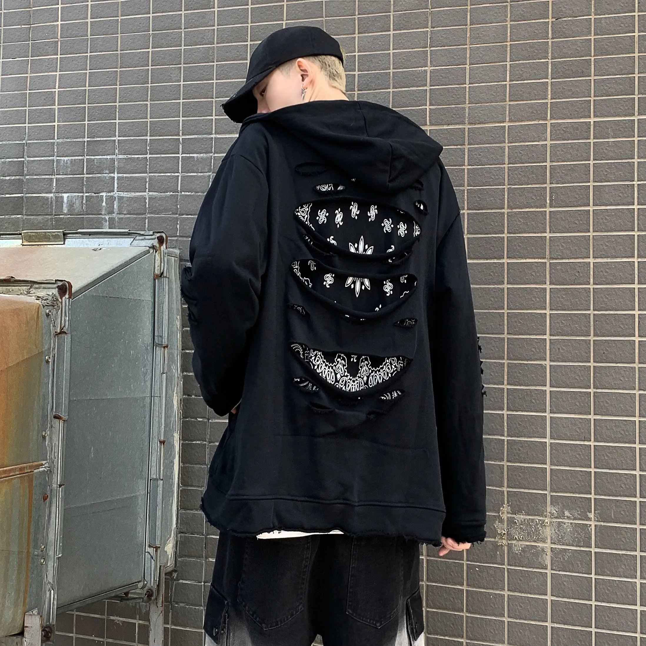 高质量个性街头连帽卫衣
