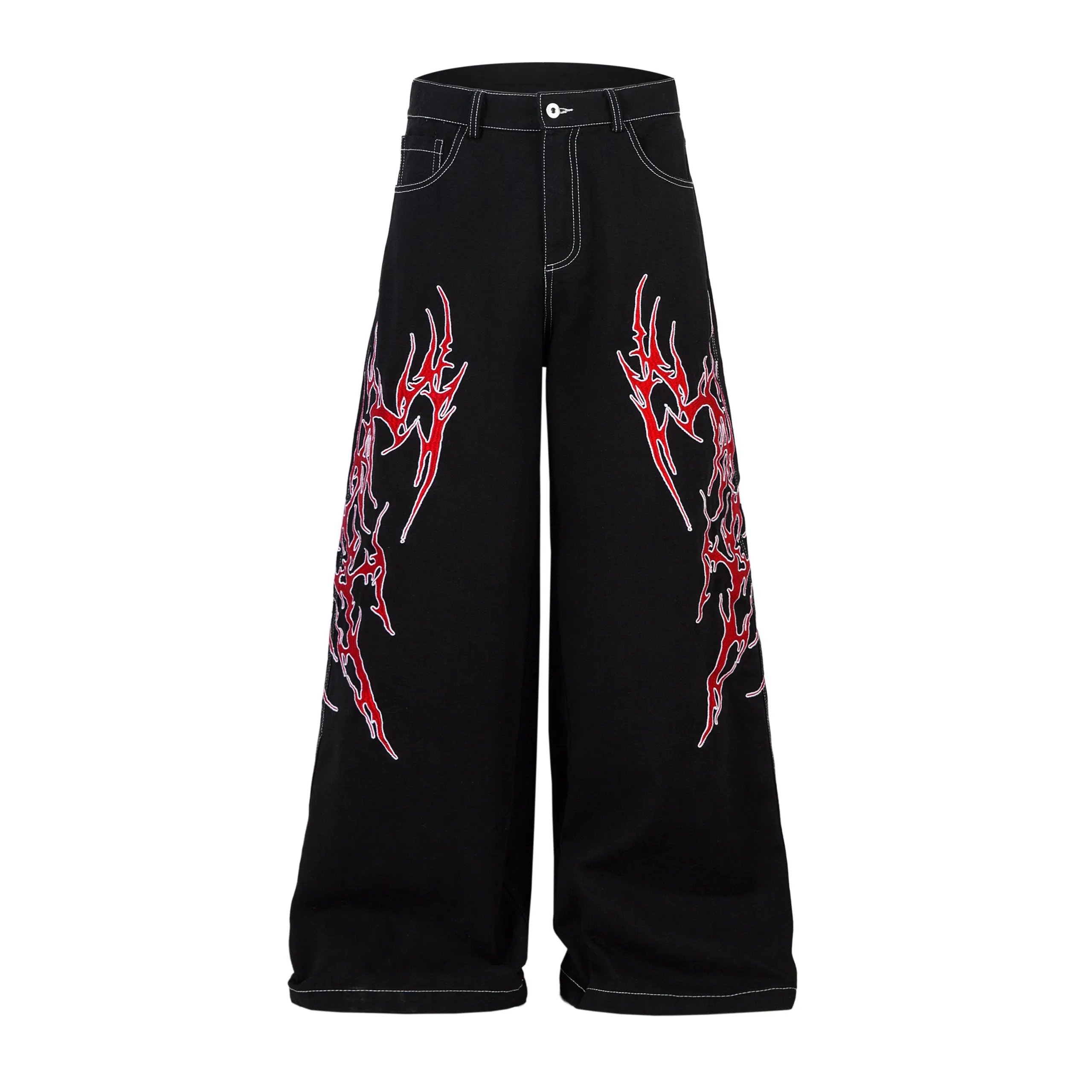 High quality straight leg wide leg jeans