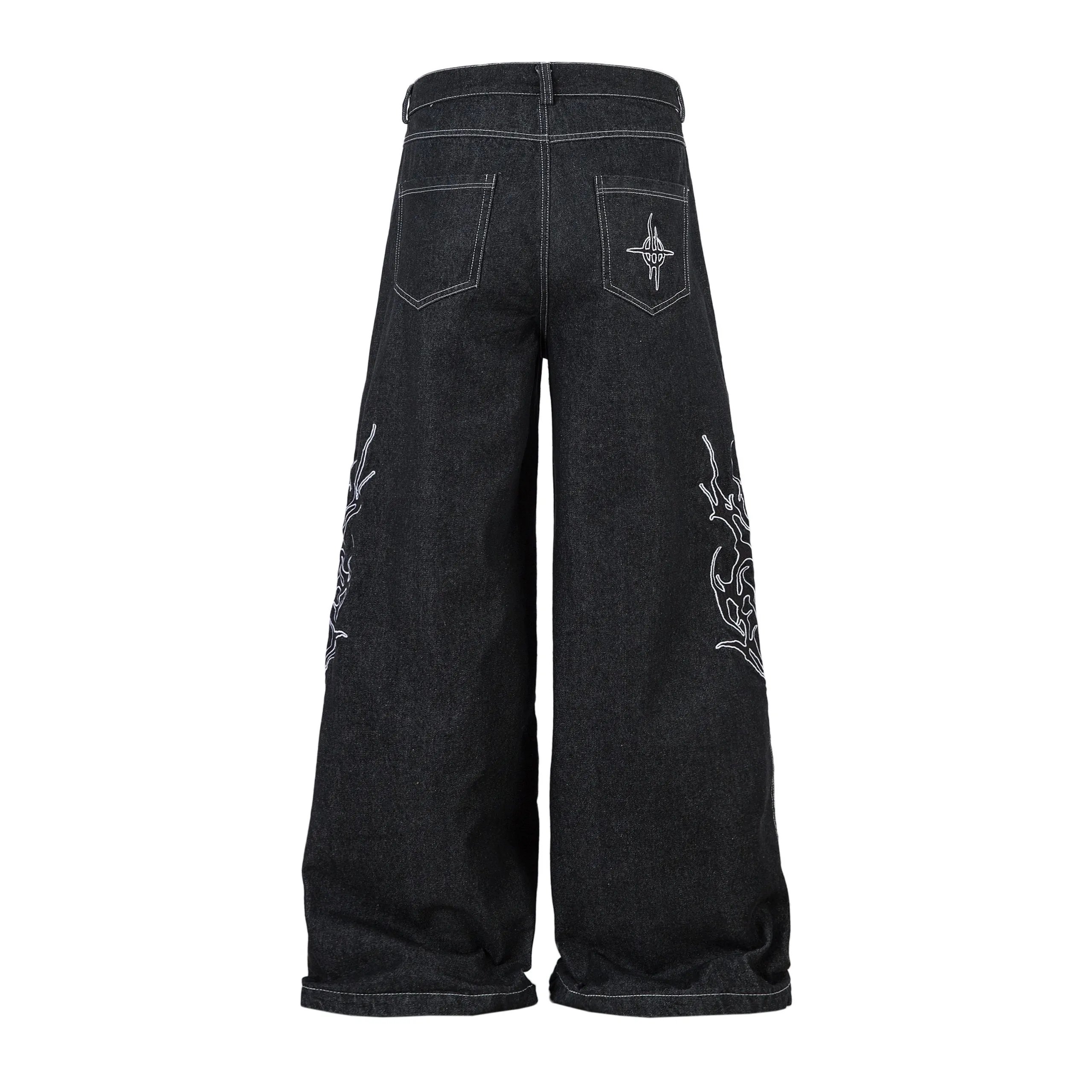 High quality straight leg wide leg jeans