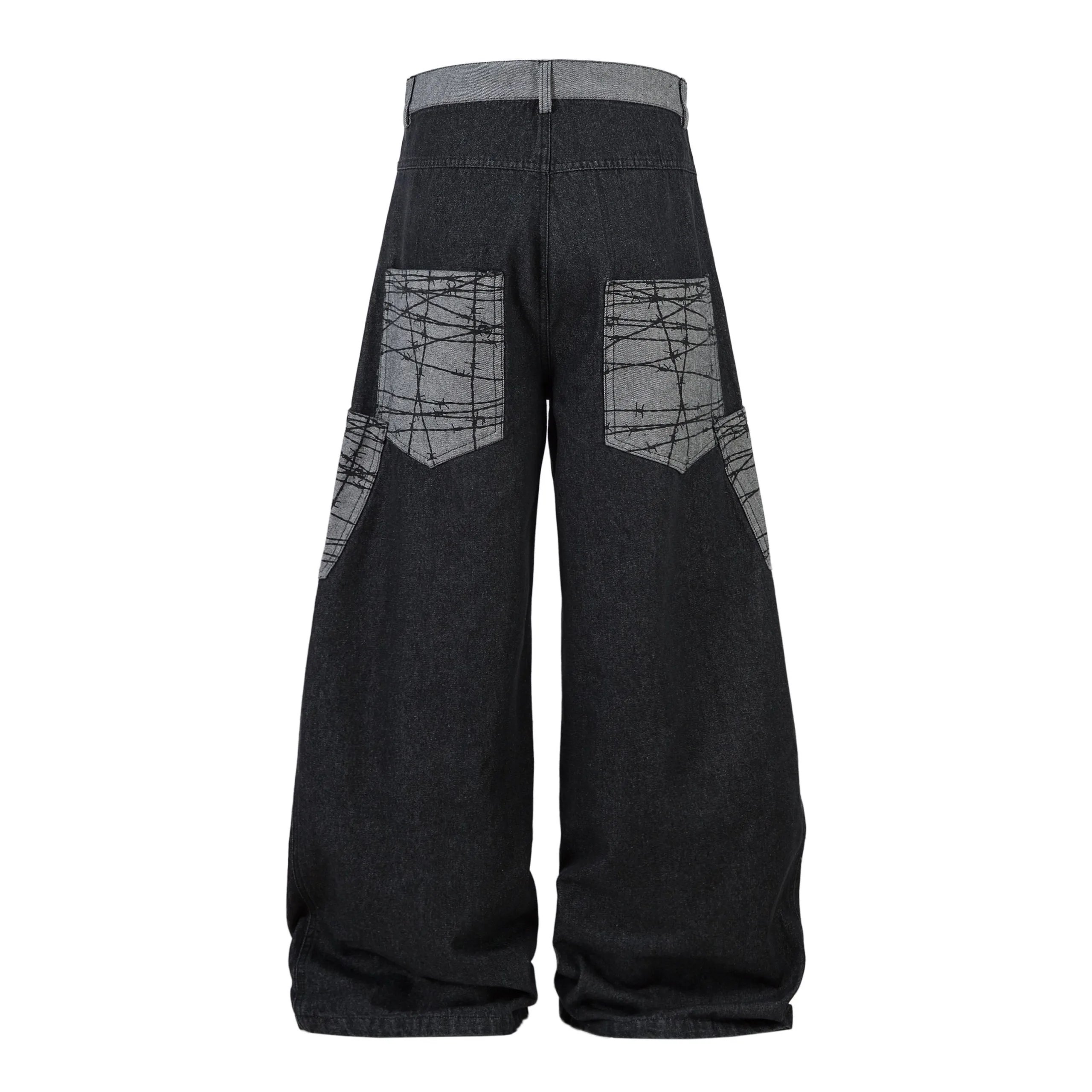High quality straight leg wide leg jeans