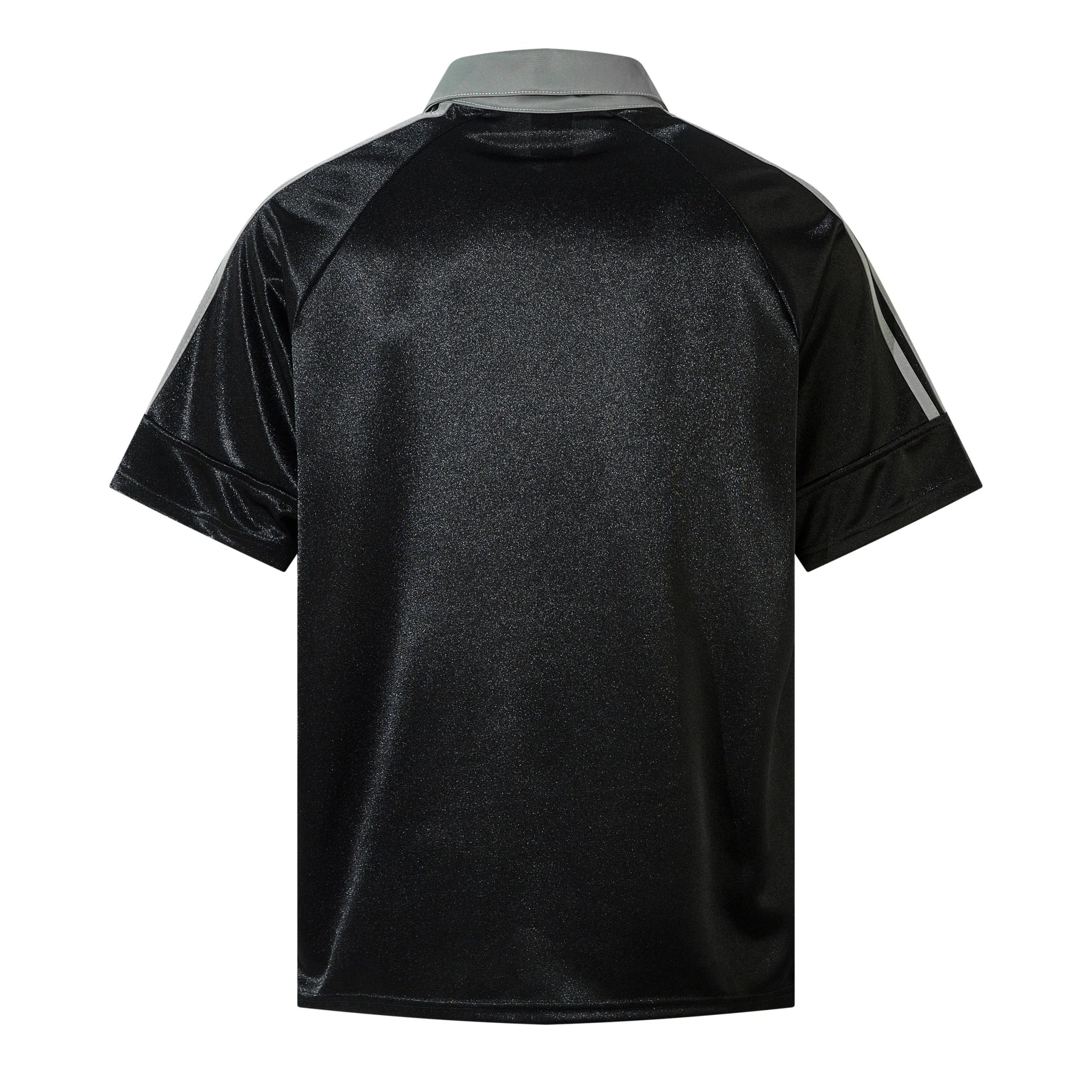 High quality American sports retro style stand up collar short sleeved shirt