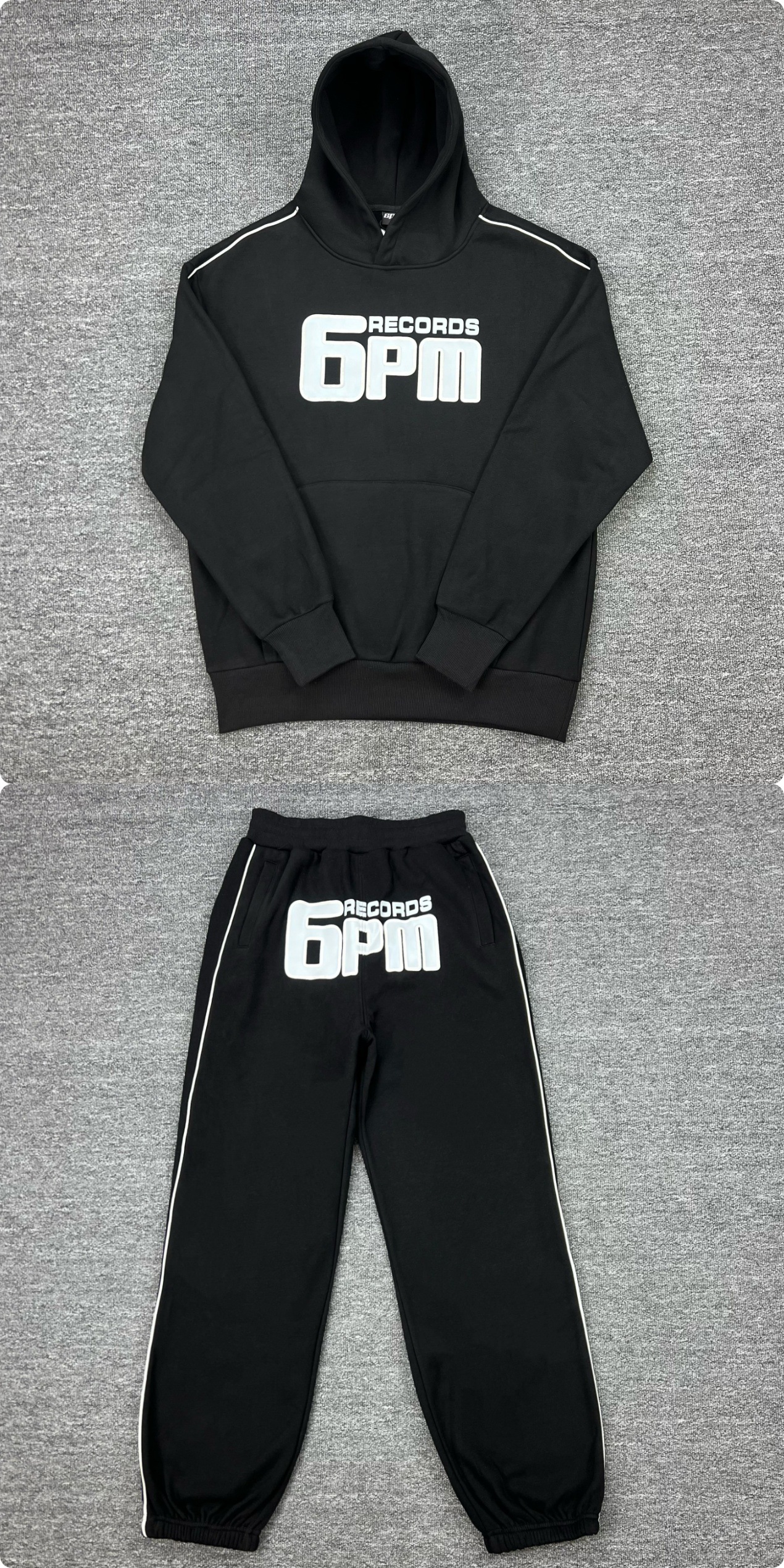 High quality 6PM embroidered simple and versatile casual hoodie set