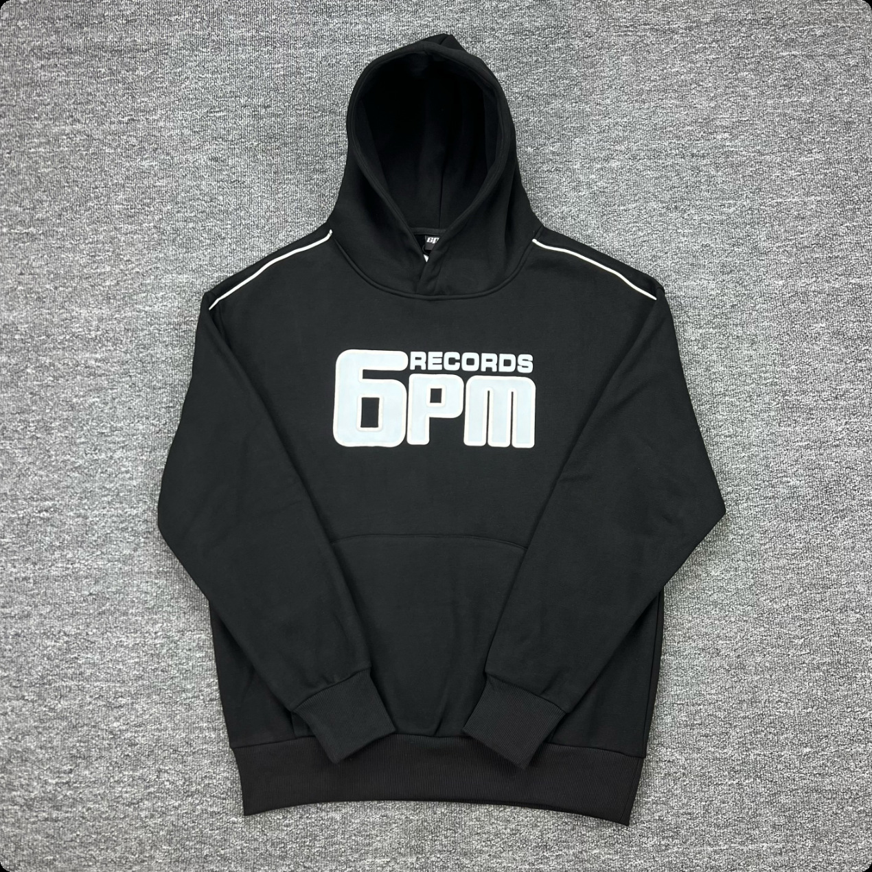 High quality 6PM embroidered simple and versatile casual hoodie set