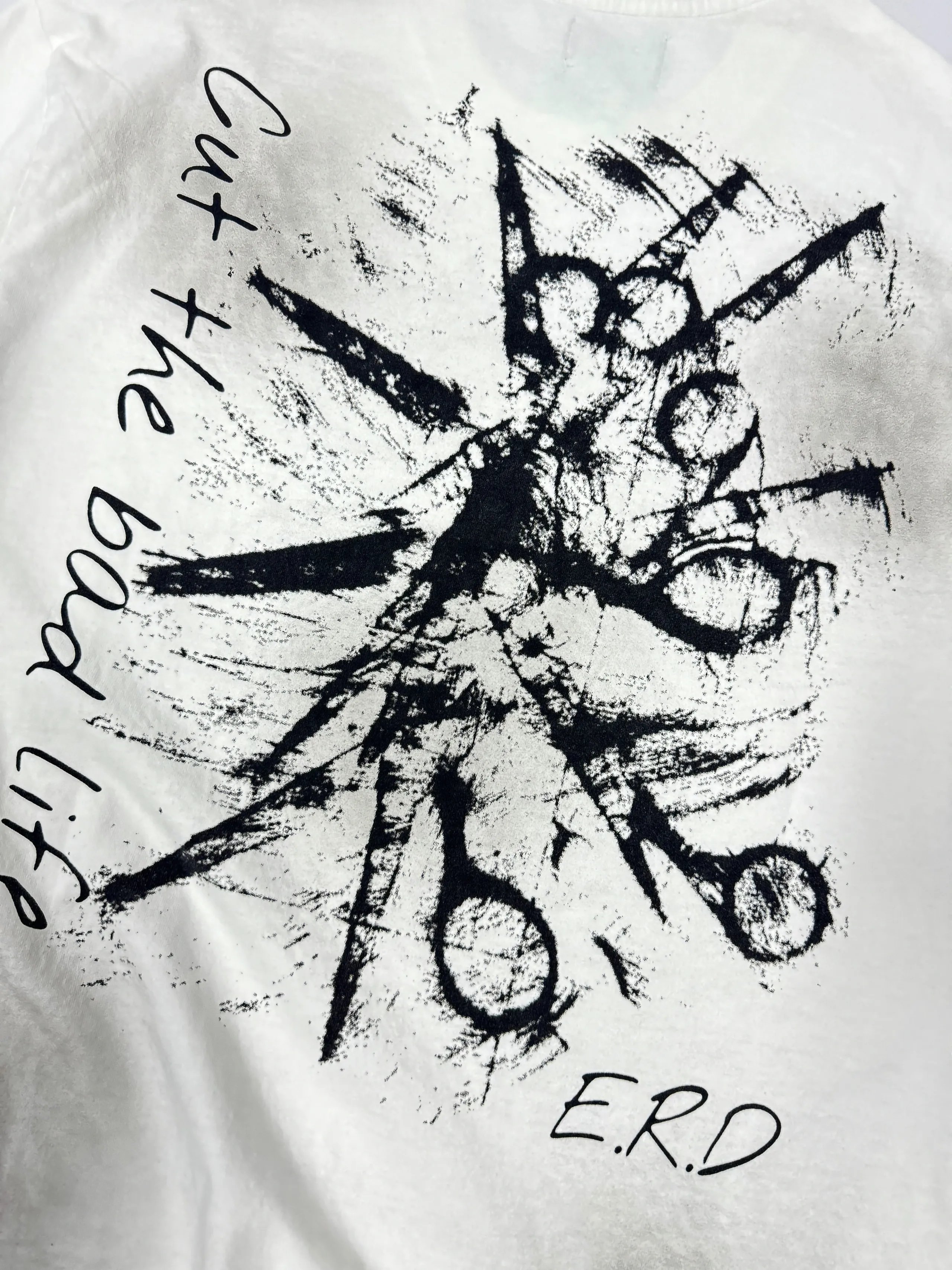 High quality American washed distressed short sleeves