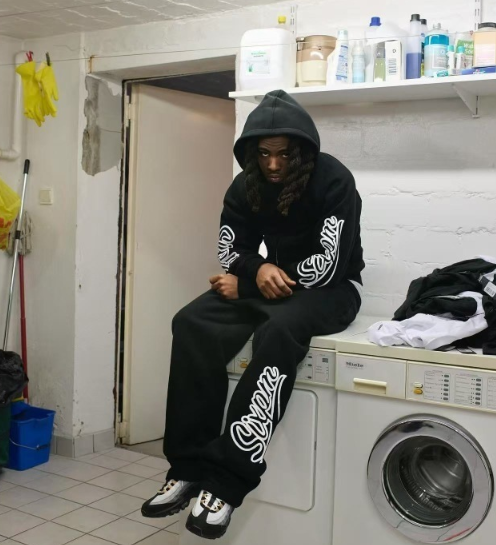 High quality 6PM embroidered simple and versatile casual hoodie set