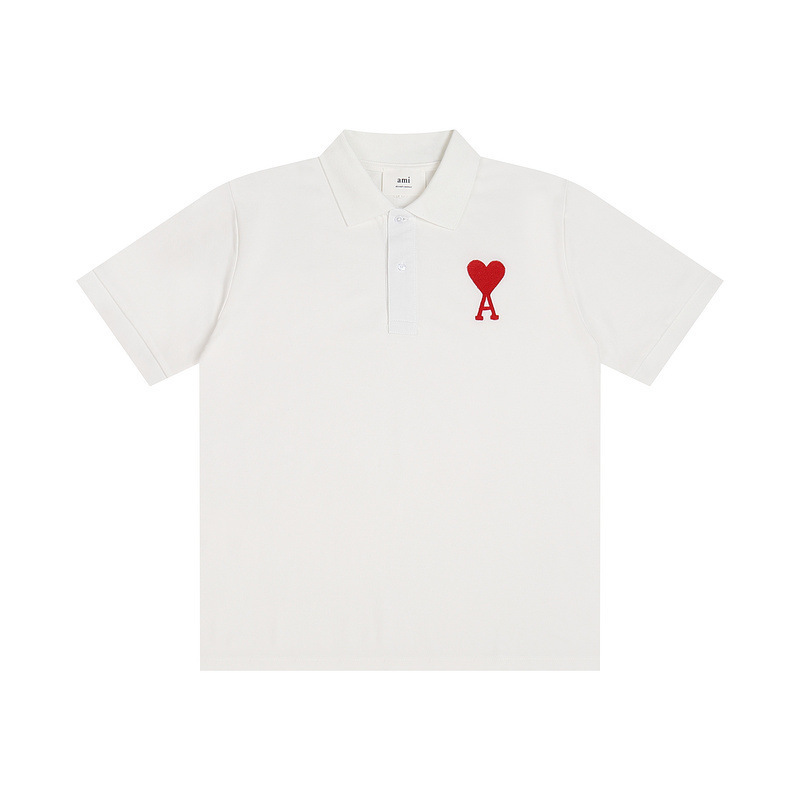 High quality small heart embroidered short sleeved 1:1 pls add : 18030258501 if you need size guide