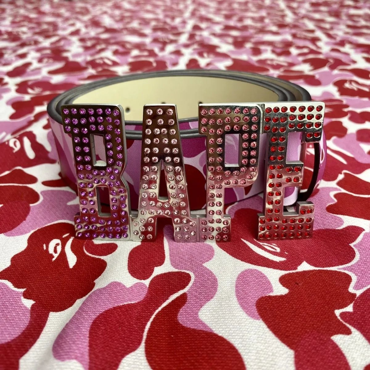 High quality ape man rhinestone letters street dopamine belt pls add : 18859952090 if you need size guide