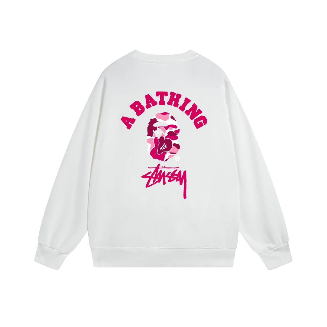 High quality co branded classic ape man print round neck hoodie, please add : 18030258501 if you need size guide
