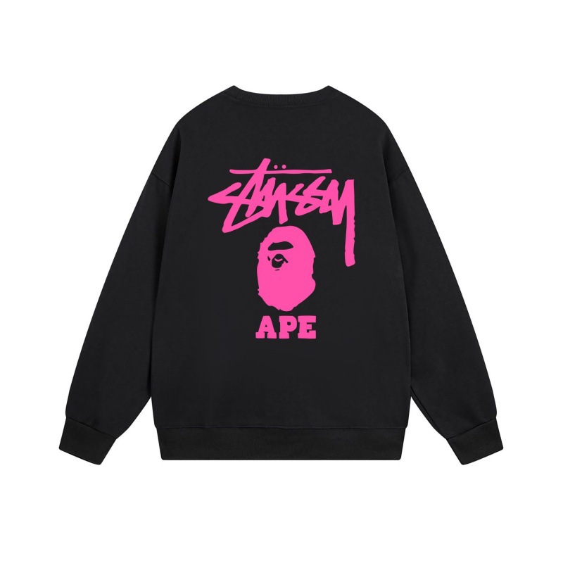 High quality co branded classic ape man print round neck hoodie, please add : 18030258501 if you need size guide