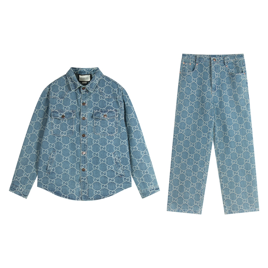High quality denim suit