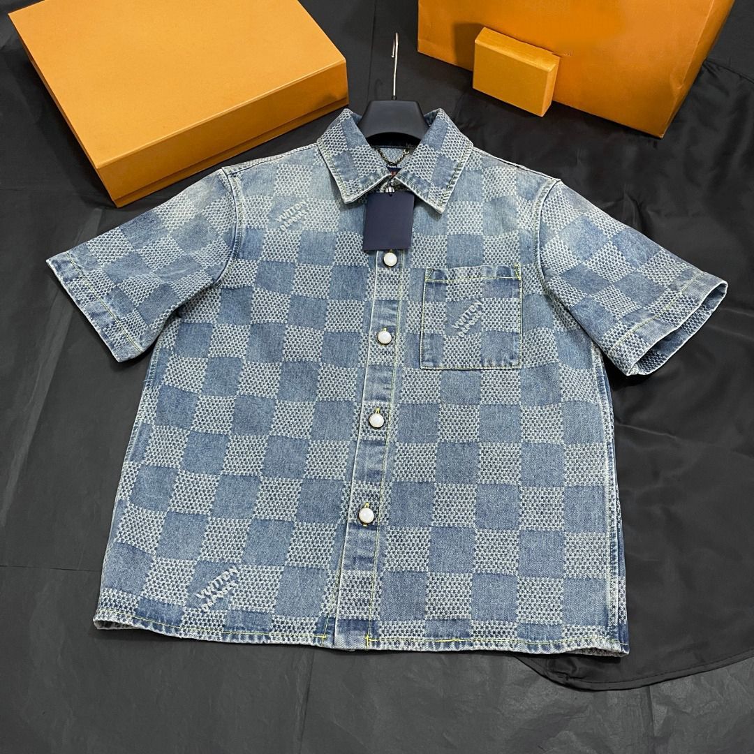 High quality denim shirt set, please add : 18030258501 if you need size guide