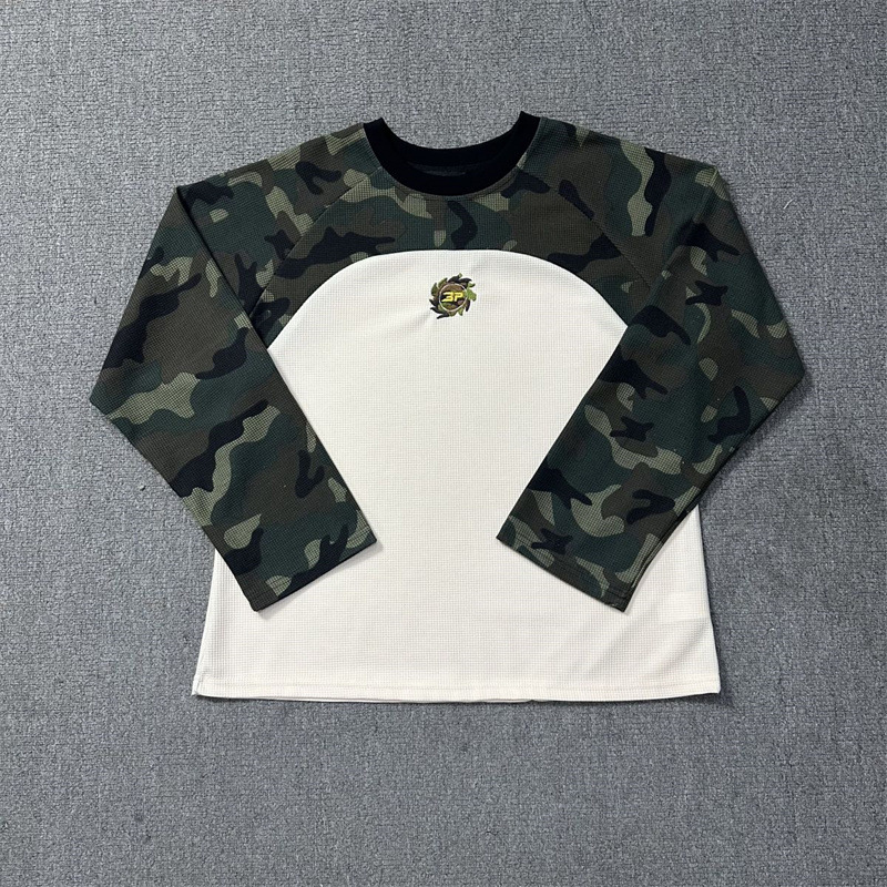 High quality crushed foam printed hoodie set