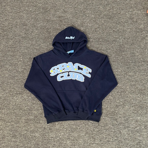 High quality crushed foam printed hoodie set
