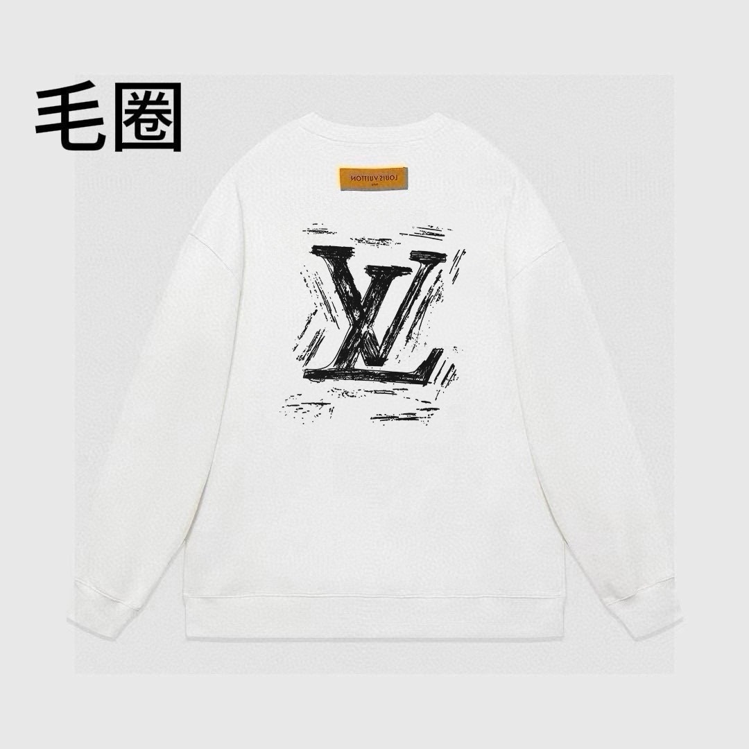 High quality minimalist letter printed round neck looped hoodie 1 pls add : 18030258501 if you need size guide