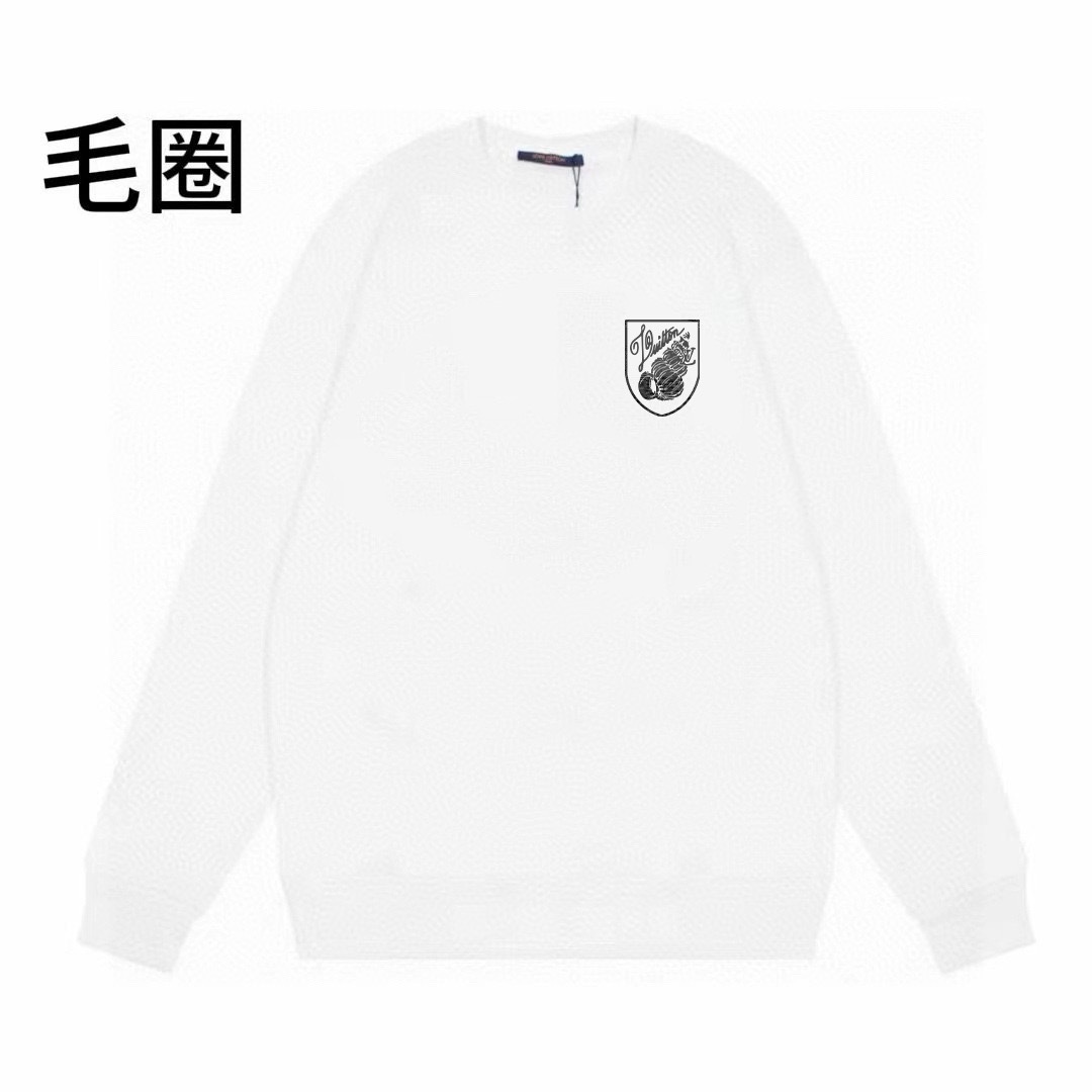 High quality minimalist letter printed round neck looped hoodie 1 pls add : 18030258501 if you need size guide