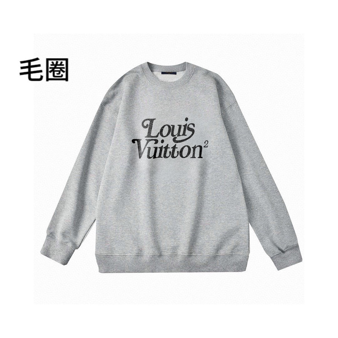 High quality minimalist letter printed round neck looped hoodie 1 pls add : 18030258501 if you need size guide