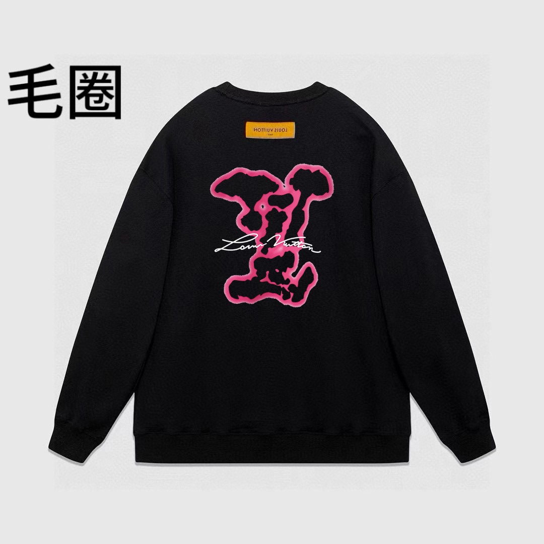 High quality minimalist letter printed round neck looped hoodie 1 pls add : 18030258501 if you need size guide