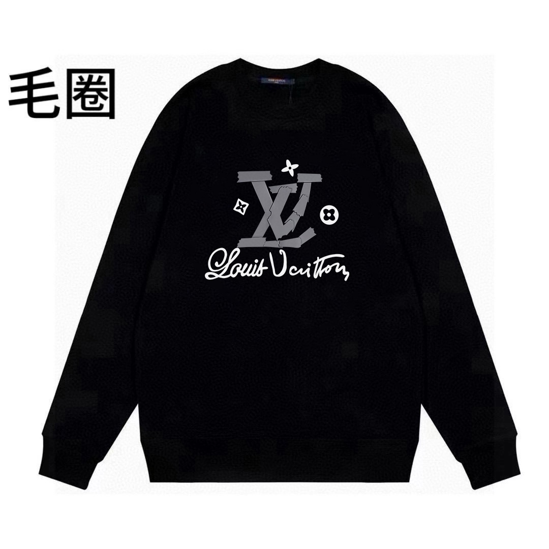 High quality minimalist letter printed round neck looped hoodie 1 pls add : 18030258501 if you need size guide