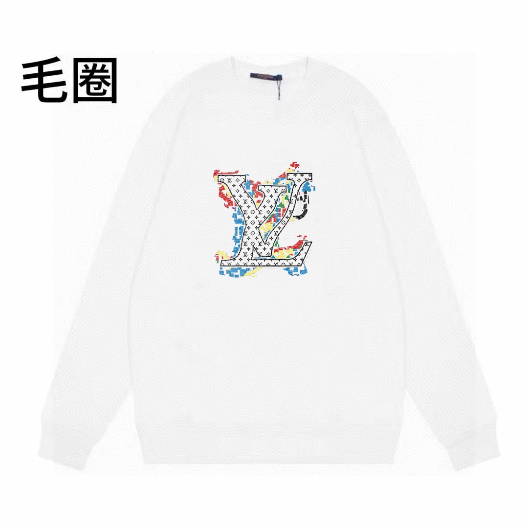 High quality minimalist letter printed round neck looped hoodie 1 pls add : 18030258501 if you need size guide