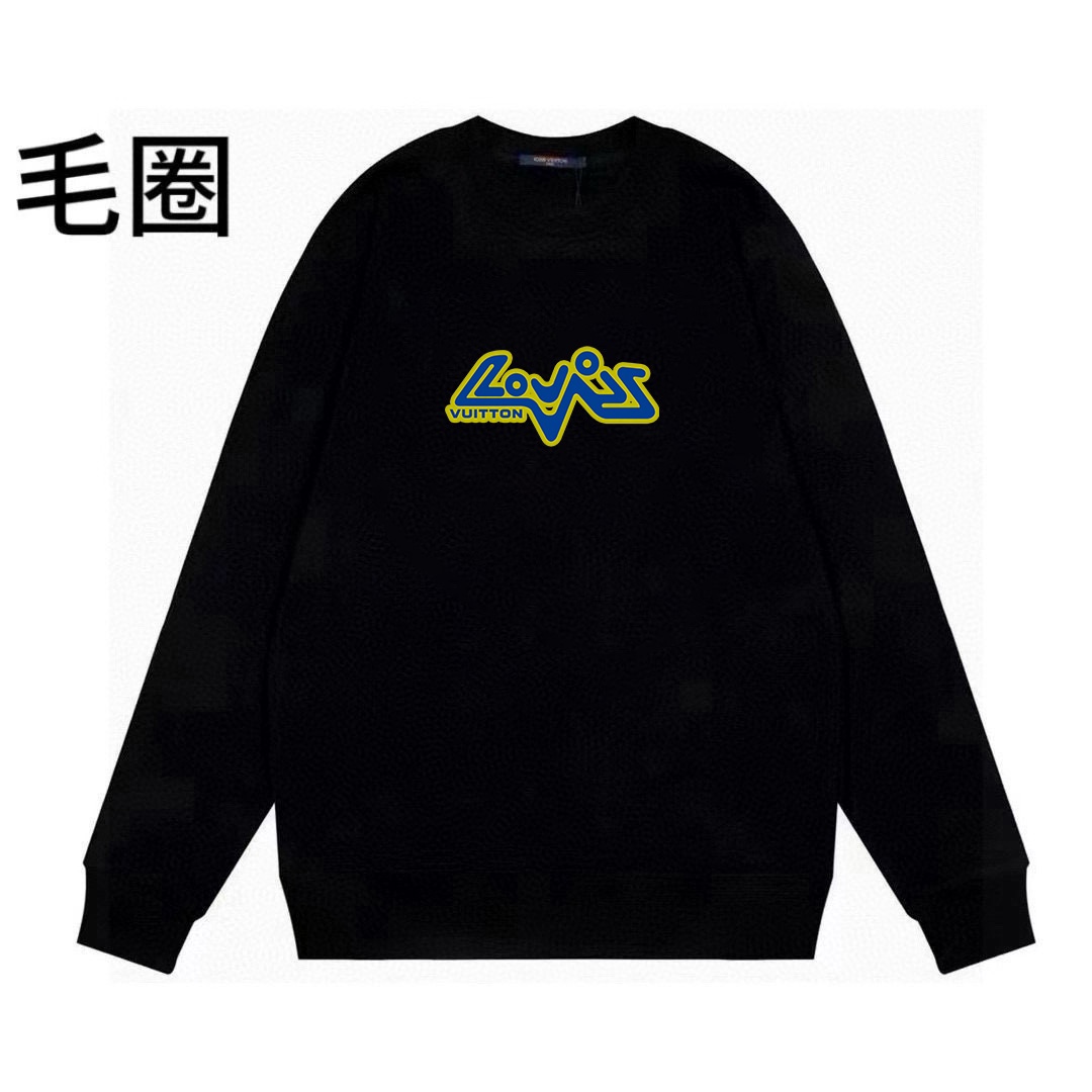 High quality minimalist letter printed round neck looped hoodie 1 pls add : 18030258501 if you need size guide