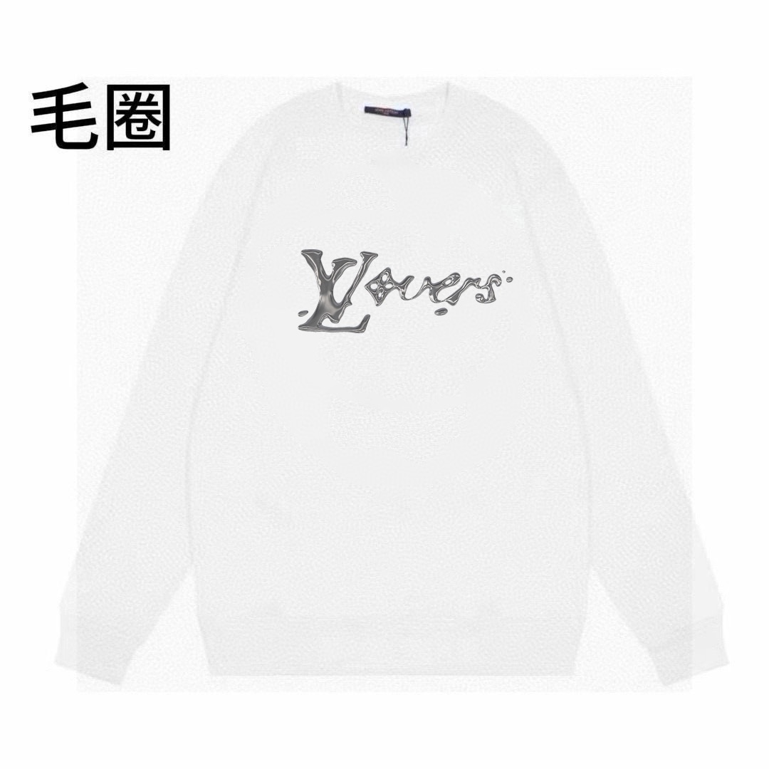 High quality minimalist letter printed round neck looped hoodie 1 pls add : 18030258501 if you need size guide