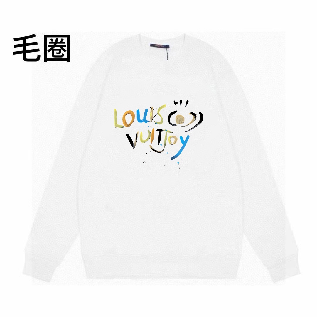 High quality minimalist letter printed round neck looped hoodie 1 pls add : 18030258501 if you need size guide