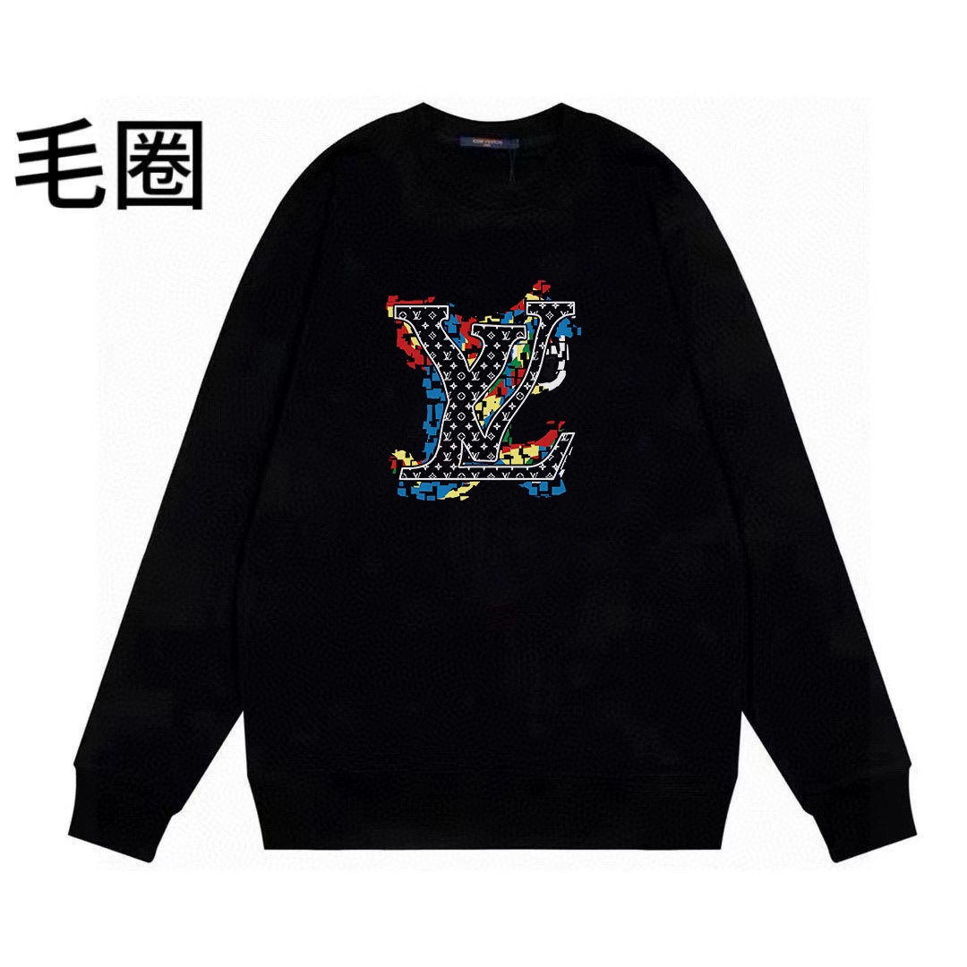 High quality minimalist letter printed round neck looped hoodie 1 pls add : 18030258501 if you need size guide