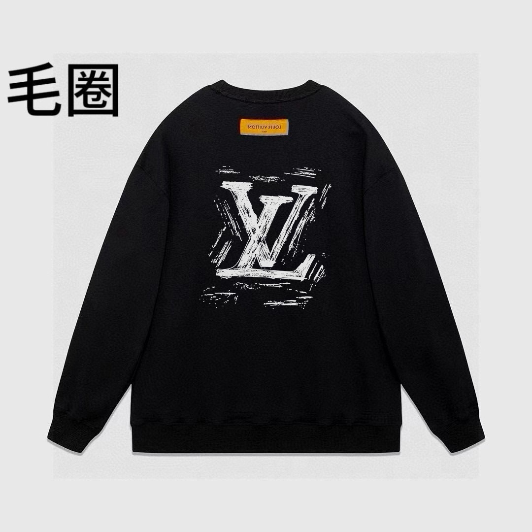 High quality minimalist letter printed round neck looped hoodie 1 pls add : 18030258501 if you need size guide