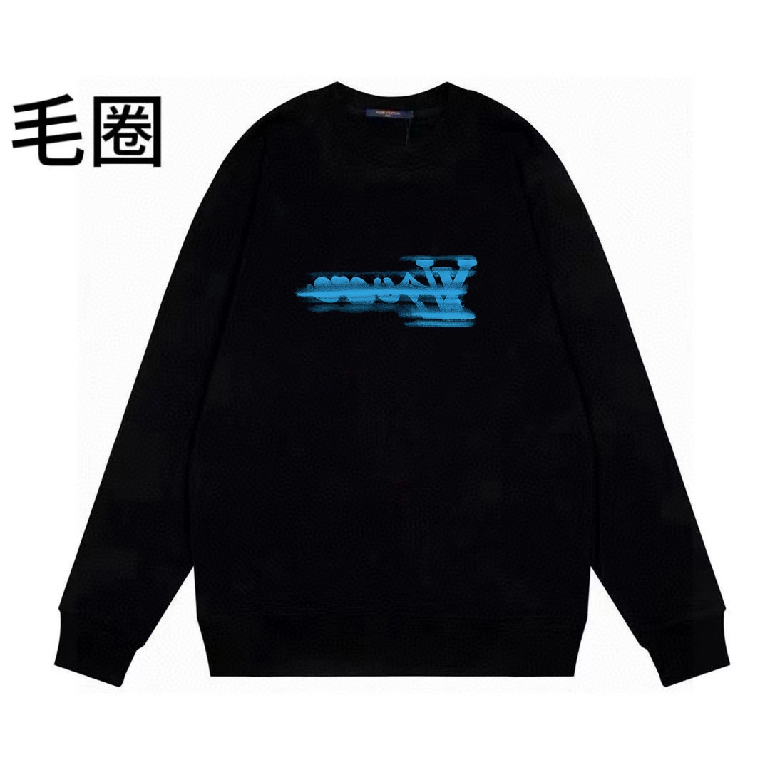 High quality minimalist letter printed round neck looped hoodie 1 pls add : 18030258501 if you need size guide