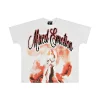 High quality trendy printed bat short sleeves