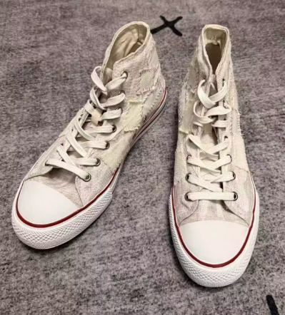High quality patched cloth shoes