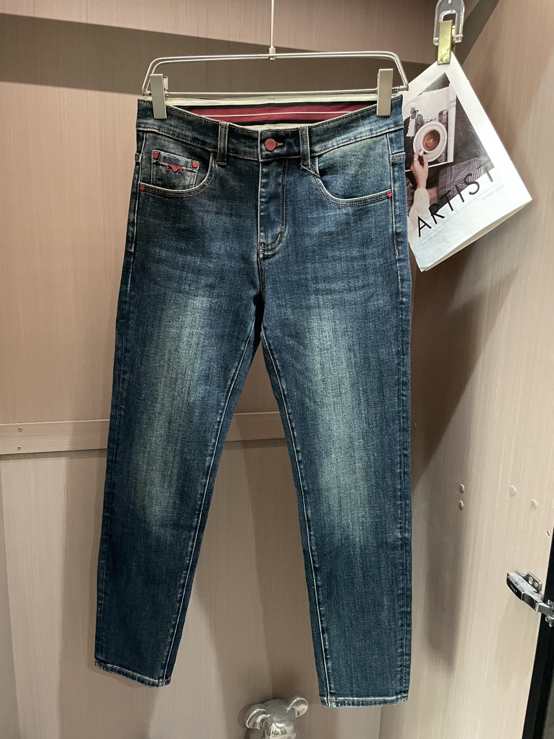 New high-end men's stretch brand trendy pants and jeans