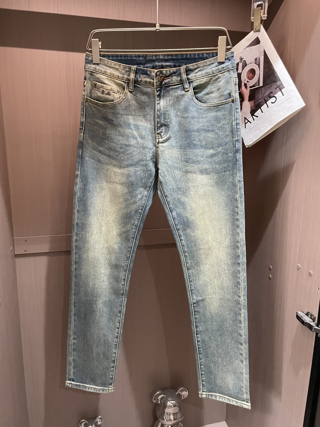 New high-end men's stretch brand trendy pants and jeans
