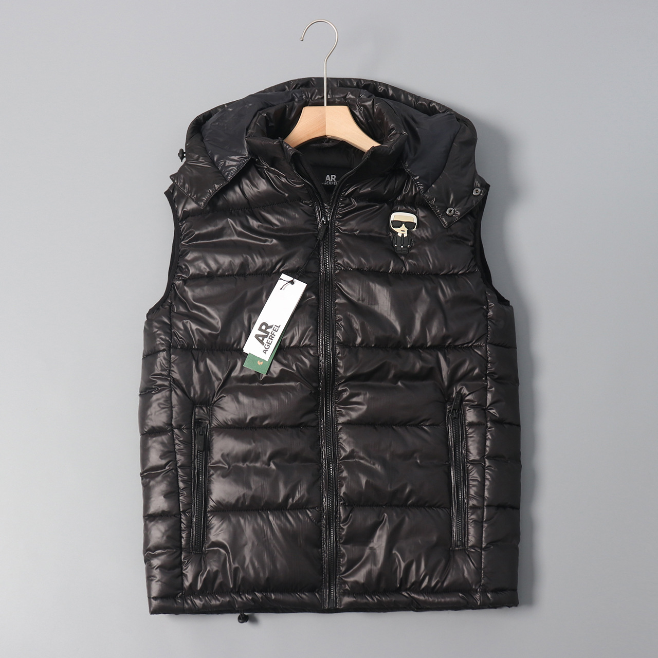 High quality standing collar sticker small diamond down jacket