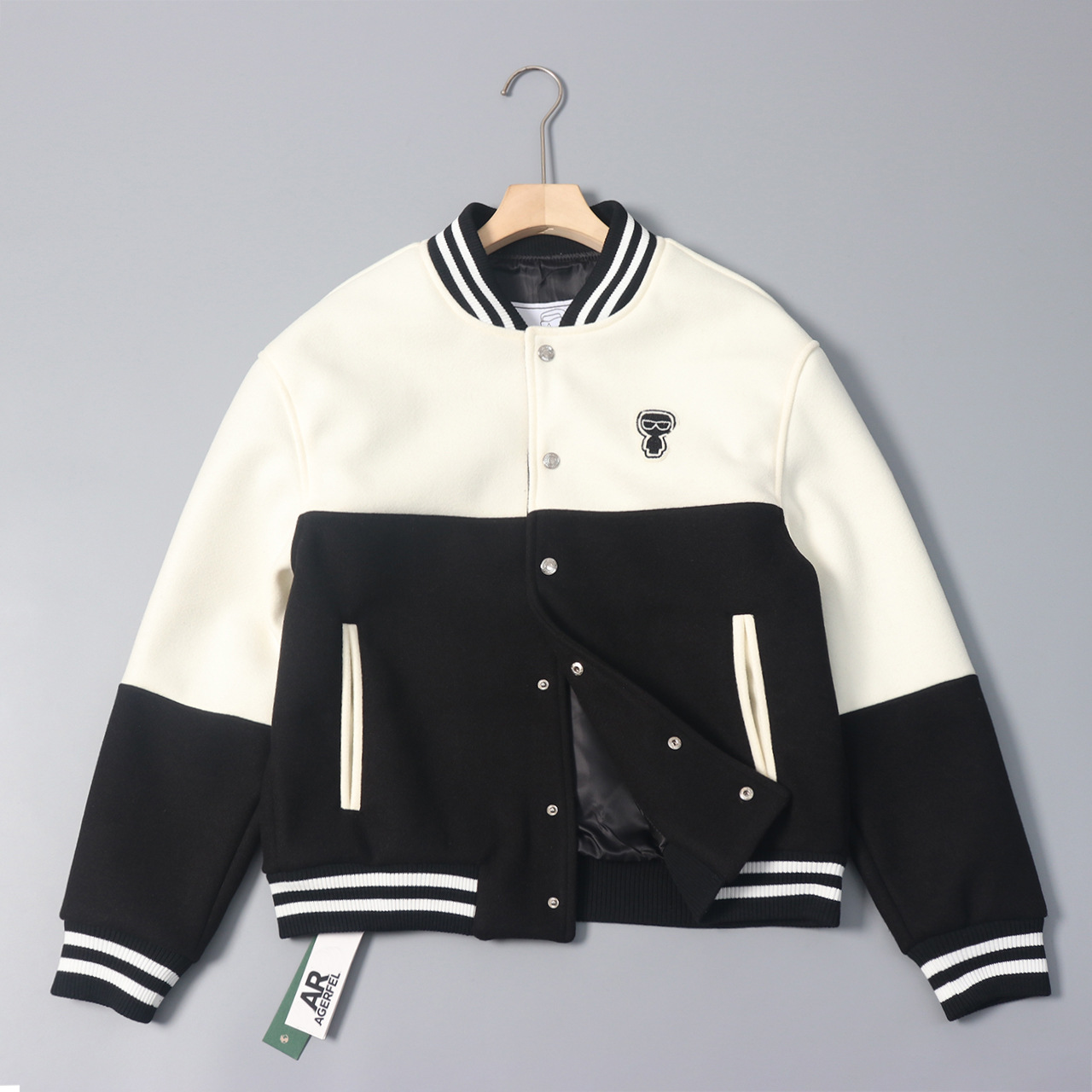 High quality standing collar sticker small diamond down jacket