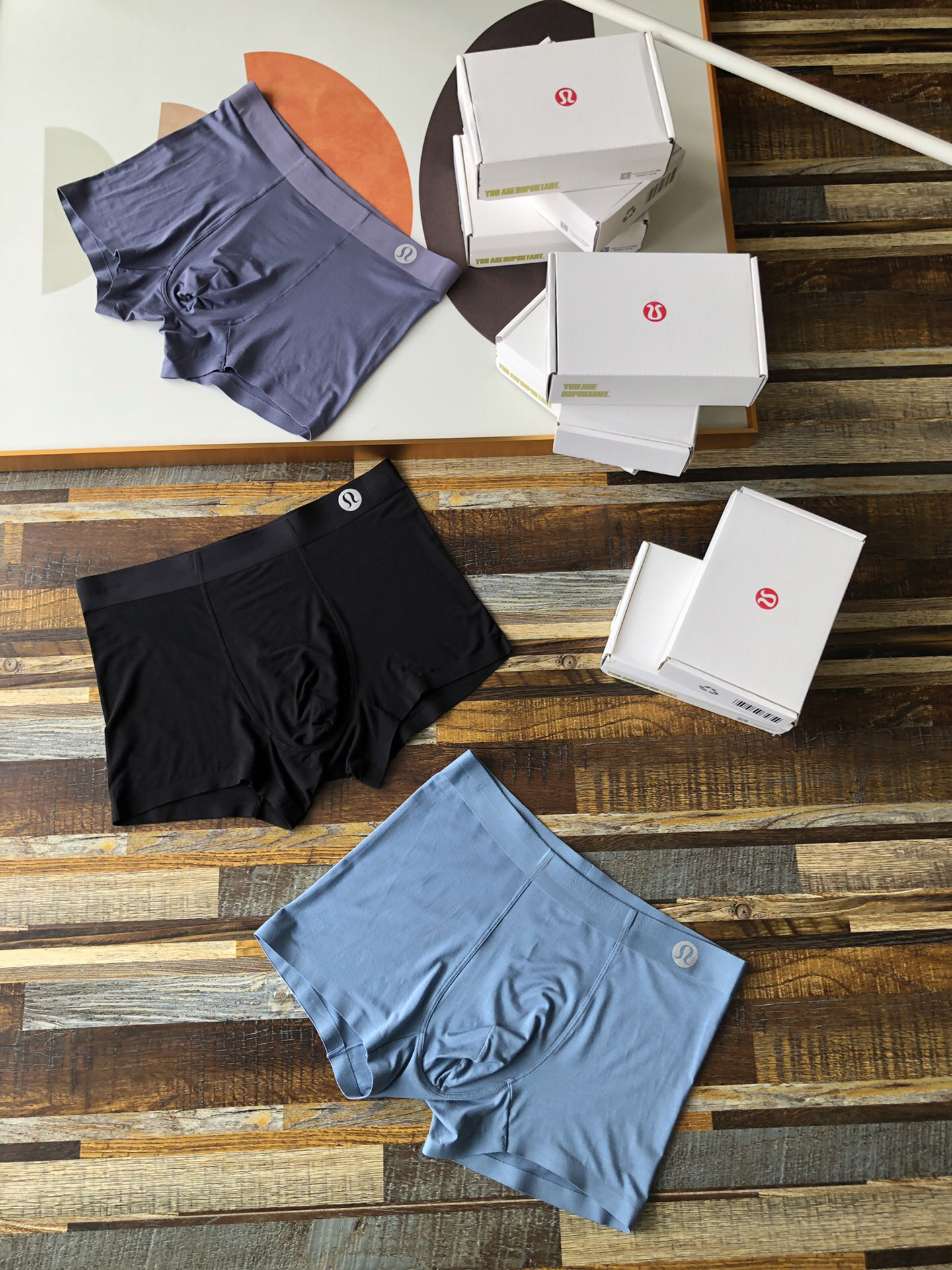 High quality men's underwear in a box of three, available in any color
