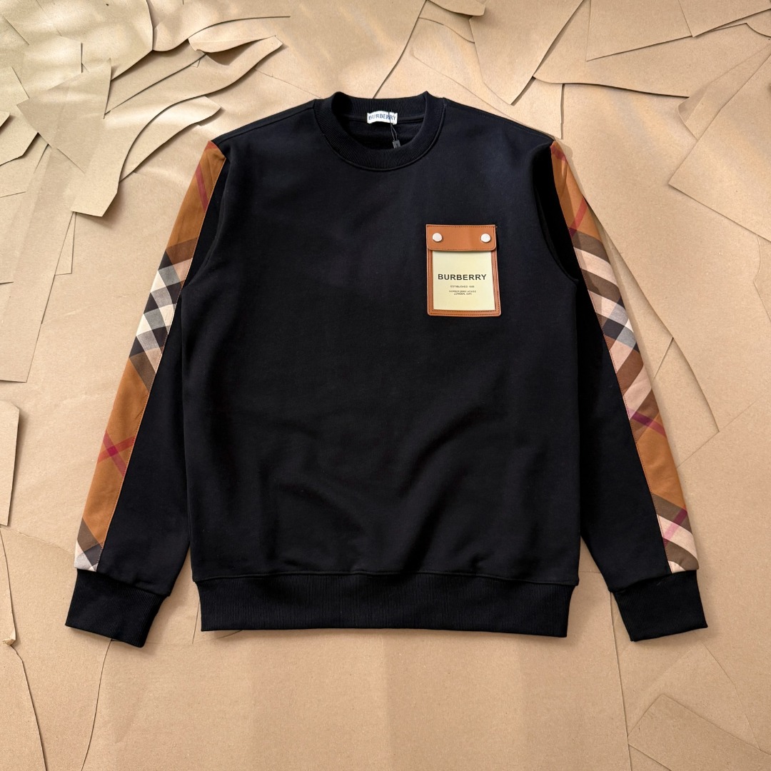 High quality checkered round neck hoodie