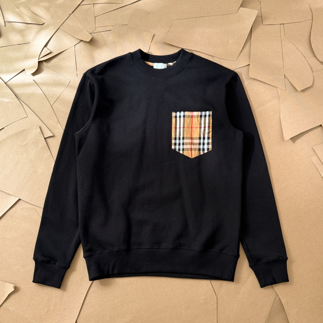 High quality checkered round neck hoodie