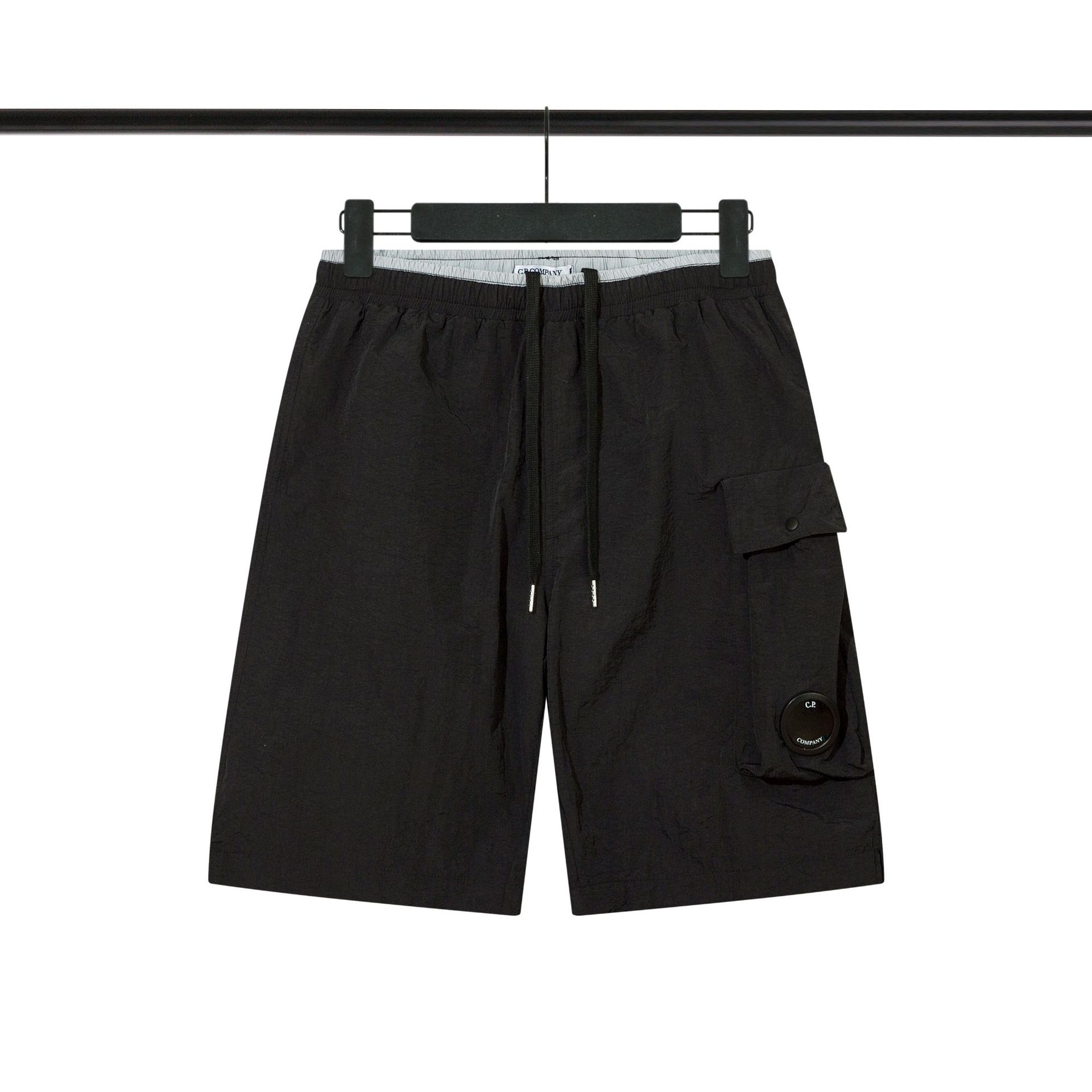High quality glasses embroidered double pocket waterproof beach pants shorts
