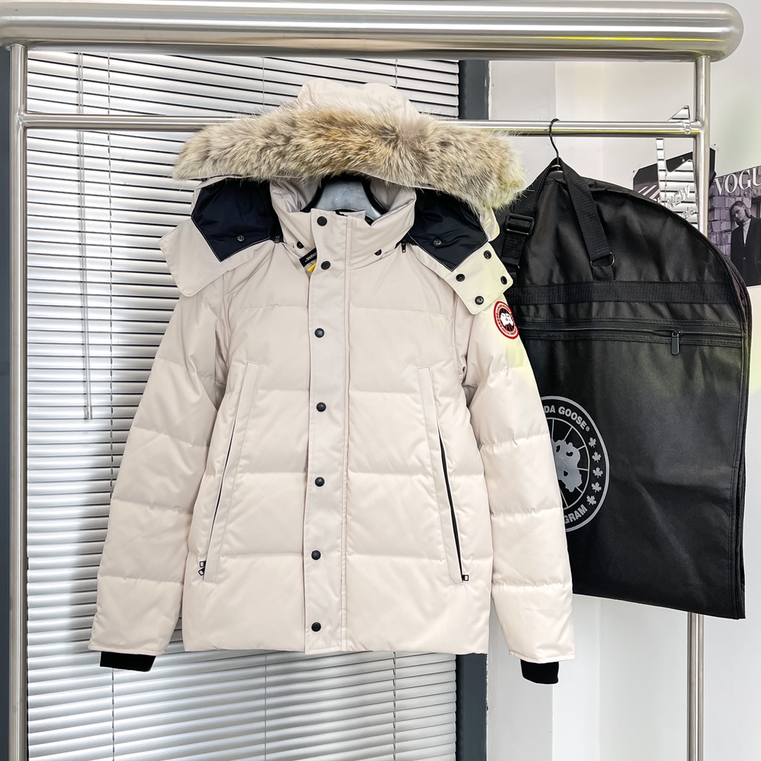 Winter hooded down jacket
