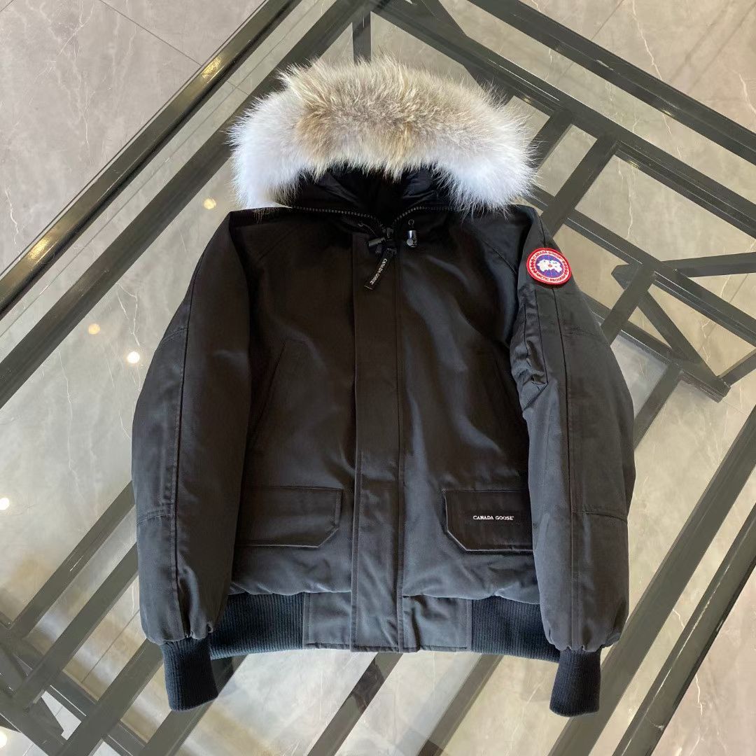 Winter zipper hooded down jacket