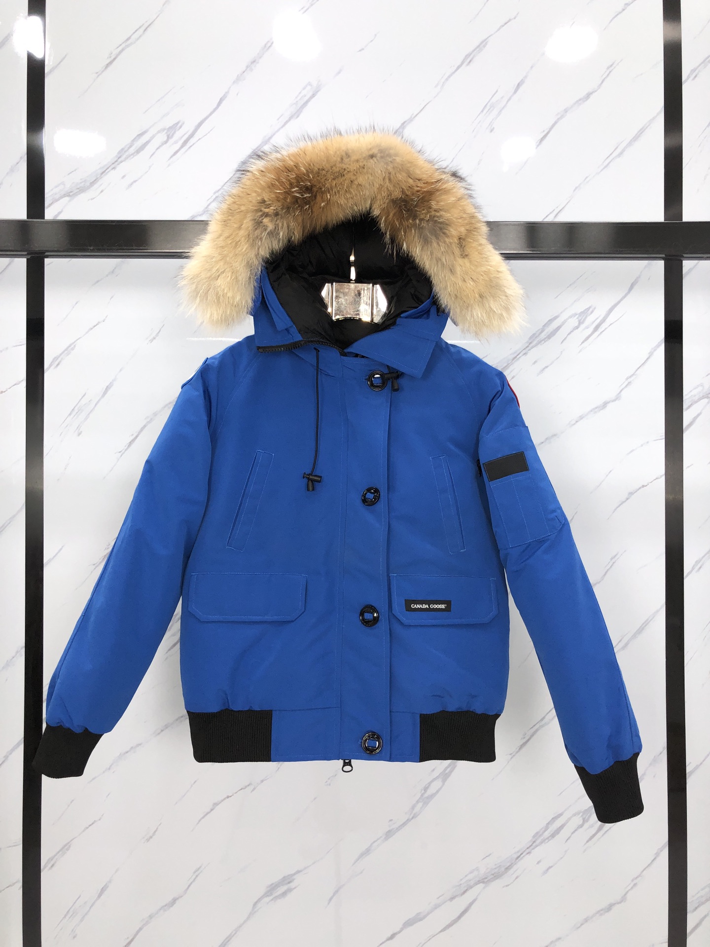 Winter hooded down jacket