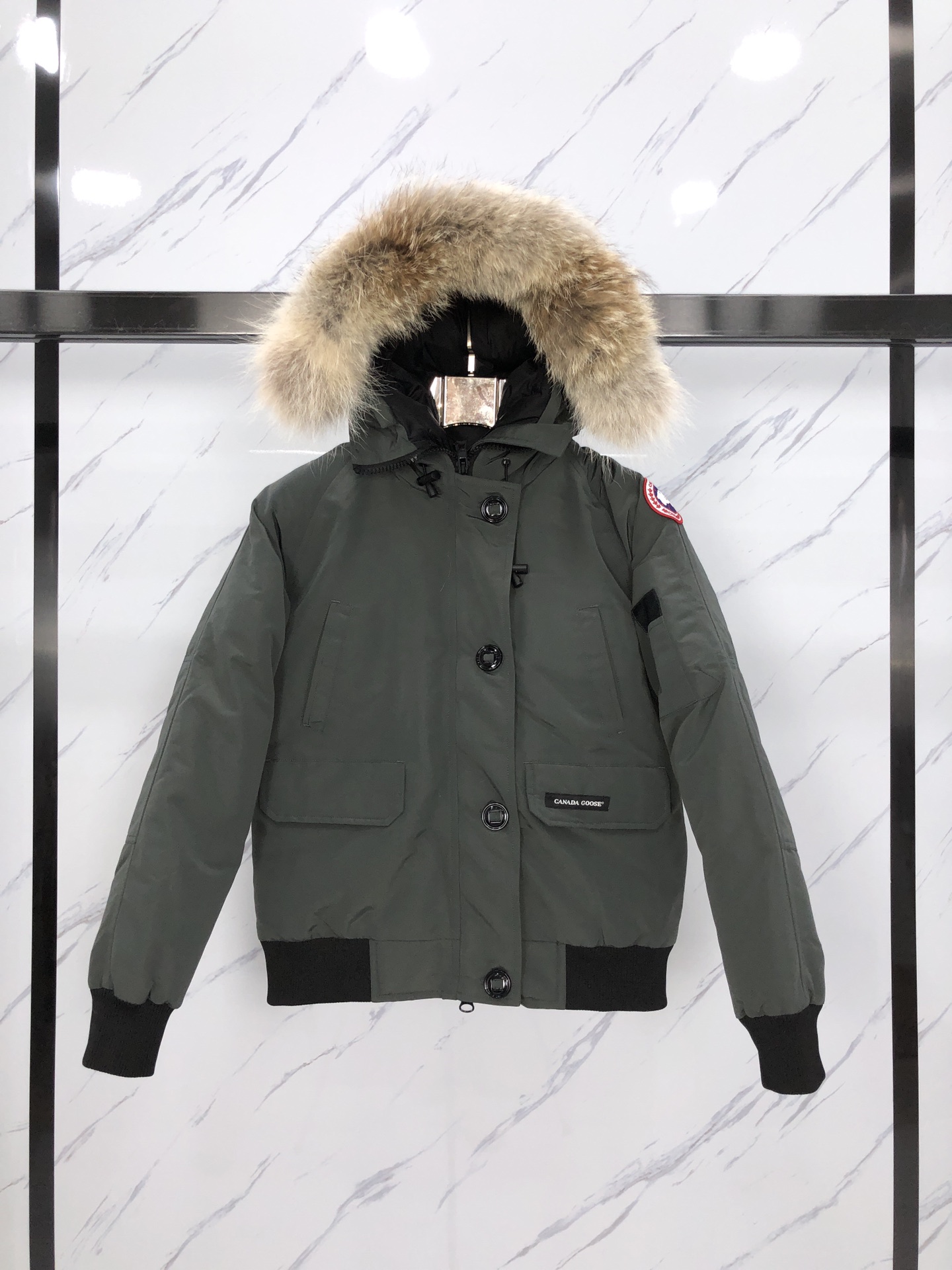 Winter hooded down jacket