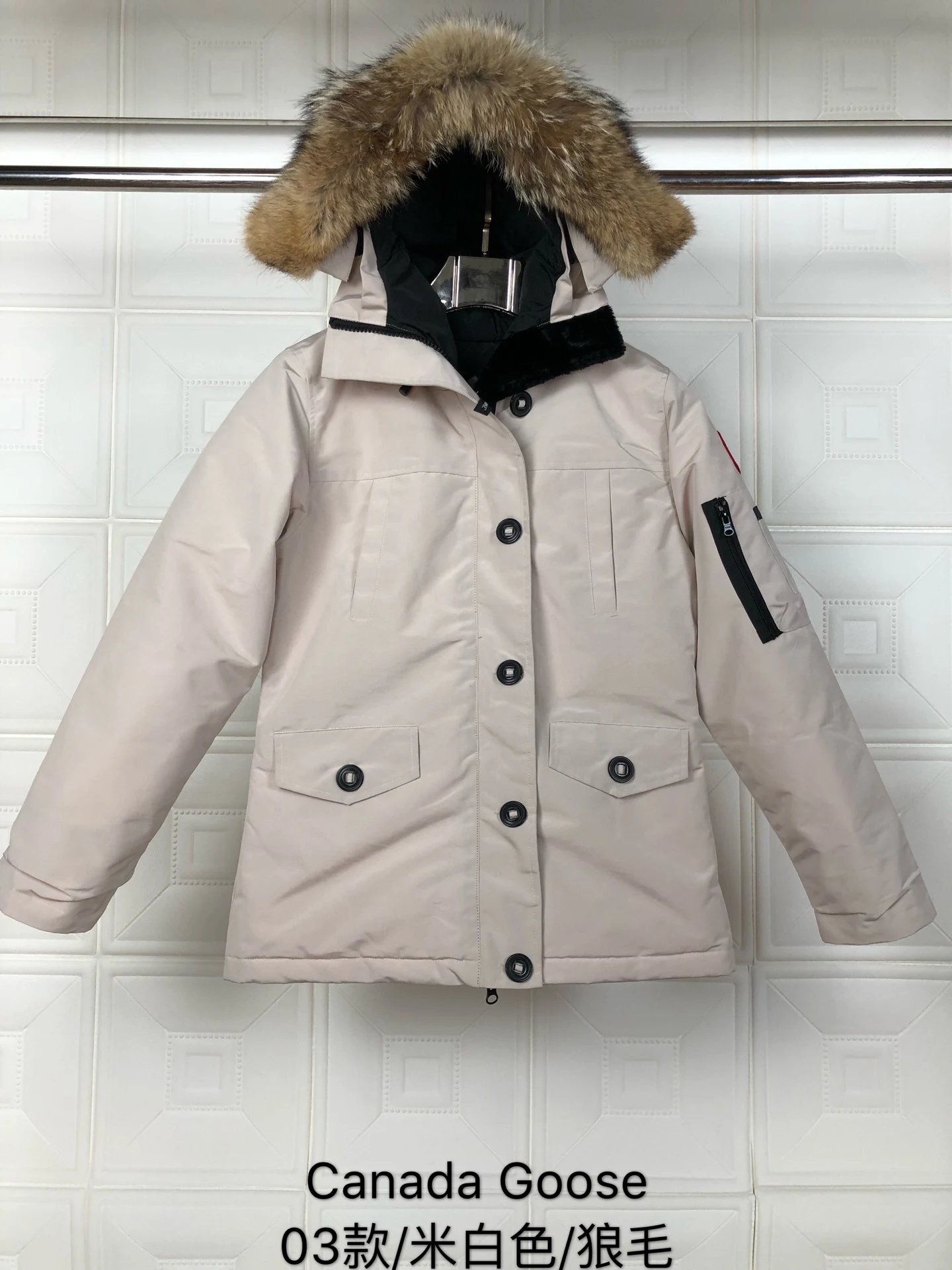Winter hooded down jacket