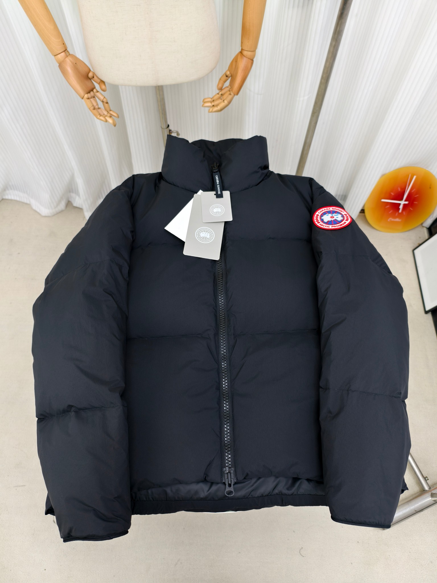 Winter stand up collar zipper down jacket