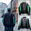 New high quality locomotive leather jacket (multi brand)