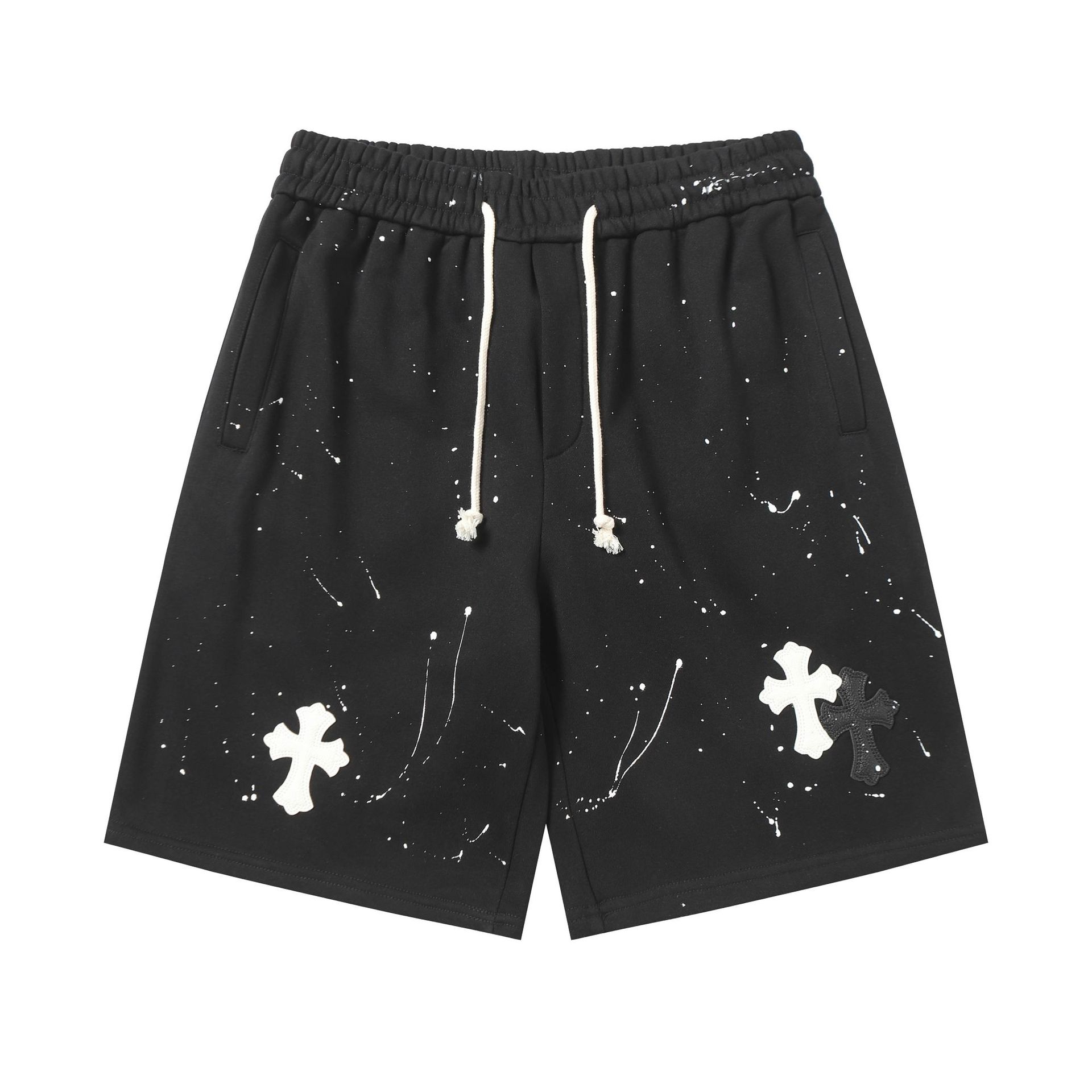 High quality cross print embroidered shorts 1:1 pls add : 18030258501 if you need size guide